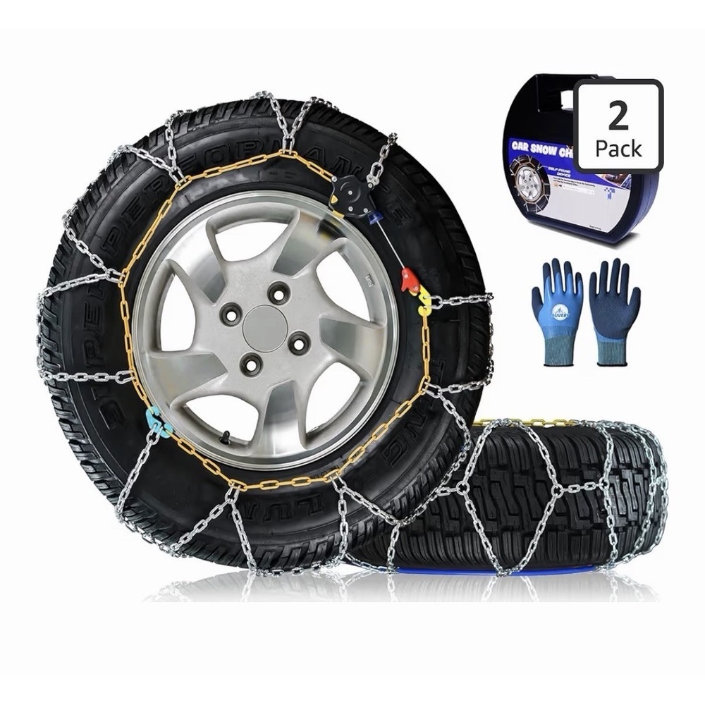 Auto Fixing Snow Tire Chains HKN-150 2 Pack Quick Fit 1 Min Install Easy